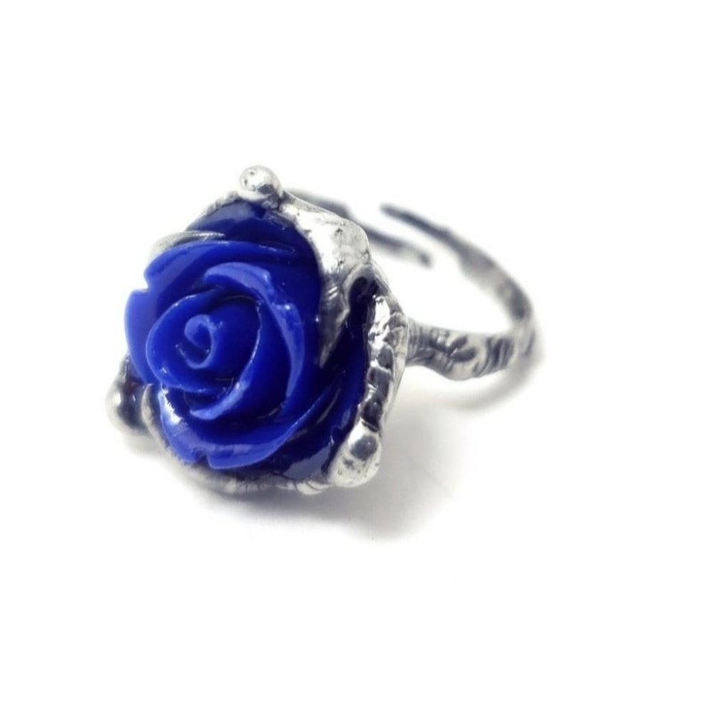 Blue rose ring - Picture 8 of 12